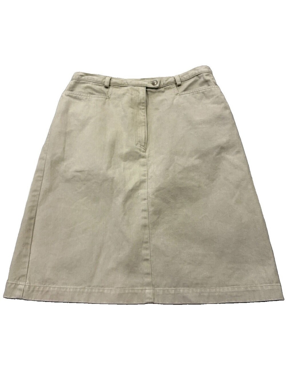 Vintage Size 8 Gotcha Covered Khaki Skirt Right Above Knee Length